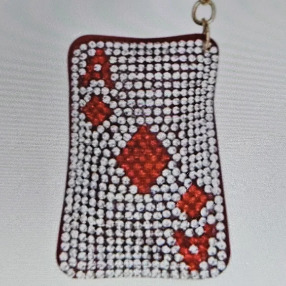 Ace of Diamonds Playing Card Keychain - Picture 3 of 3